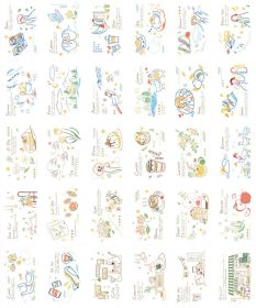 Literary Hand Account Collage Material Small Card Boxed Birthday Card