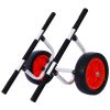 Heavy Duty Kayak Cart,Width Adjustable Canoe Cart with 12inch Flatfree Beach Wheels Boat Dolly Cart Transport Carrier, Adjustable Width Kayak Trolley