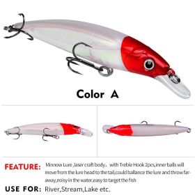 Rattling Floating Minnow Jerkbait (Option: Color A-9CM)