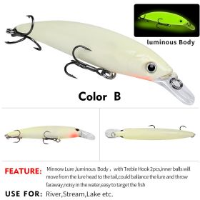 Rattling Floating Minnow Jerkbait (Option: Color B-9CM)